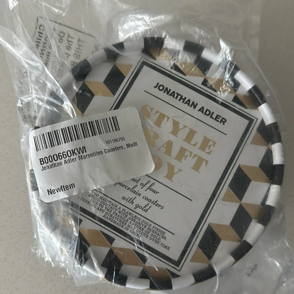 Jonathan Adler Marseilles Coasters Set of 4 Discontinued OS